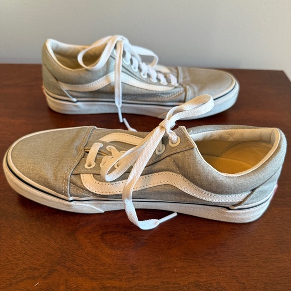 Vans Silver Old Skool Sneakers Size 8.5 - Picture 5 of 6
